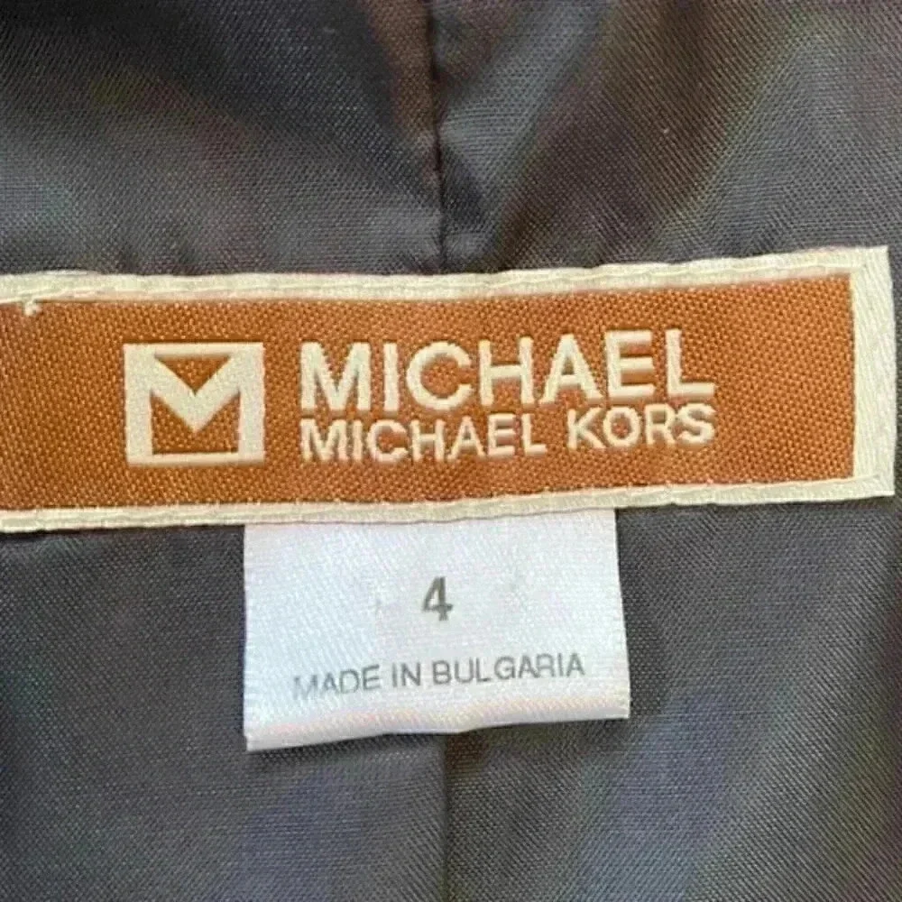 Michael Kors Grey Blazer Fitted Single Breasted Classic Size 4 - Picture 14 of 16